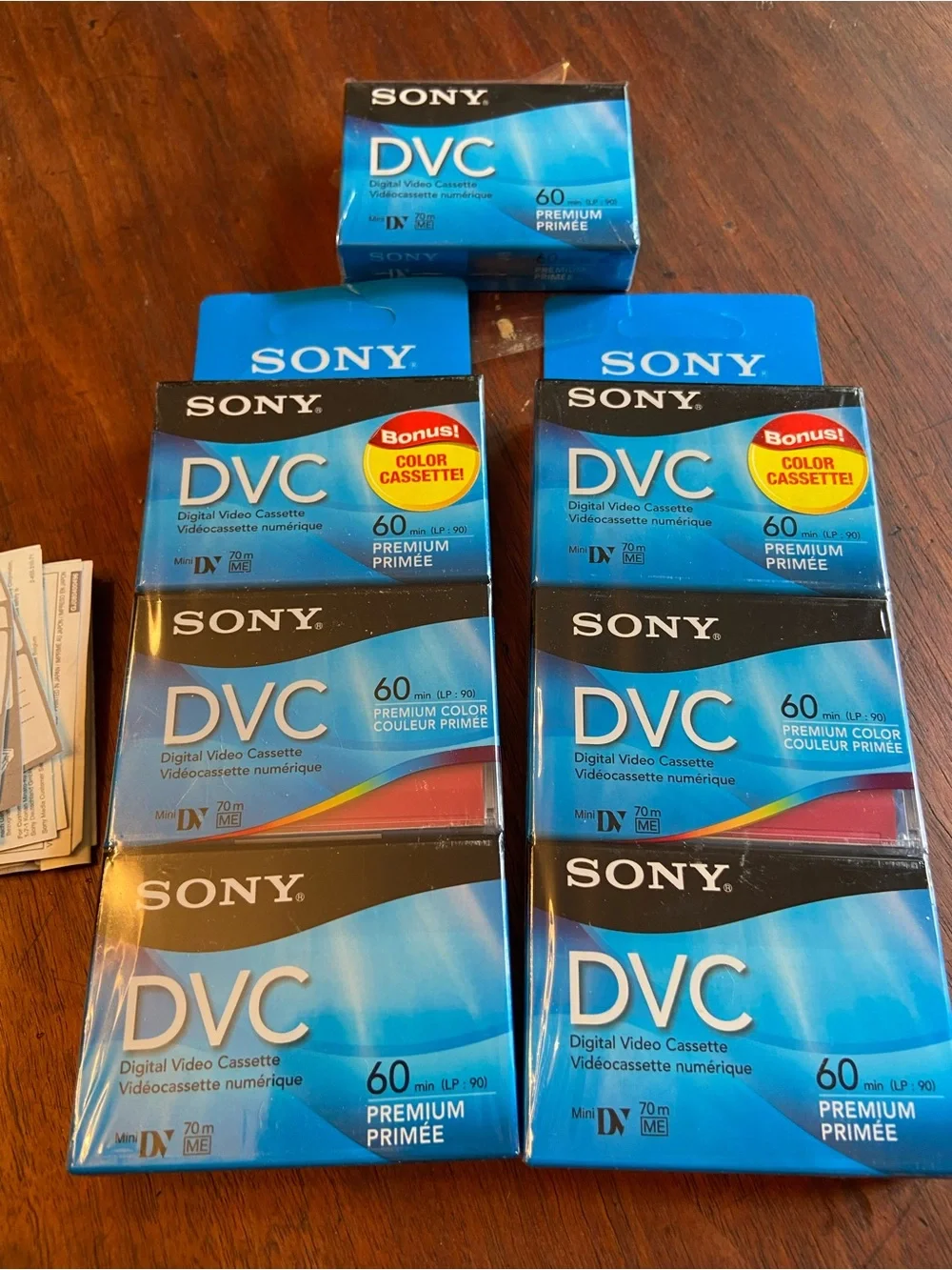 7 new Sony DVC cassettes 60 min